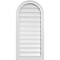 Ekena Millwork Round Top Surface Mount PVC Gable Vent: Functional, w/ 2"W x 1-1/2"P Brickmould Frame, 18"W x 38"H GVPRT18X3802SF - alternate 1